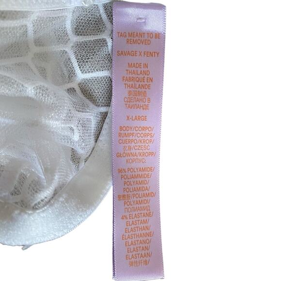 Savage X Fenty Bondage Front Closure Bralette White Lace NWTs size XL - Picture 10 of 10